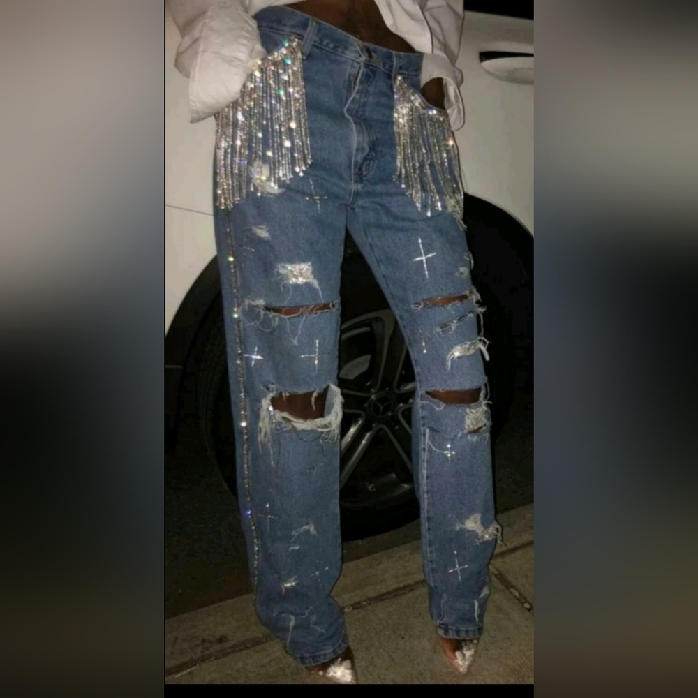 Xpluswear Size 4x Jeans Sparkley